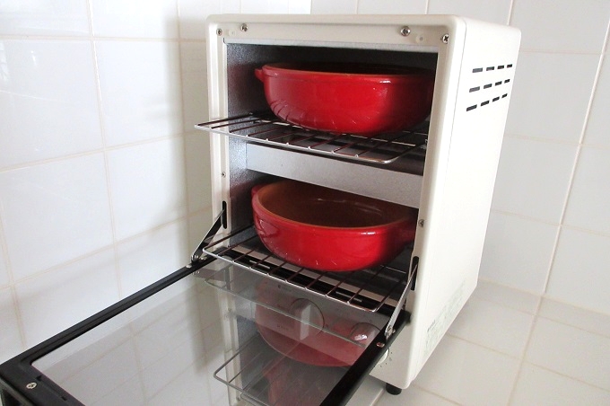 無印良品 オーブントースター 縦型 グラタン皿も入る